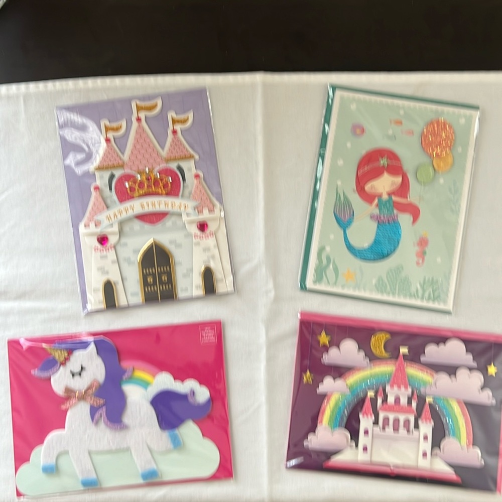 4 Children’s Birthday Greeting Cards